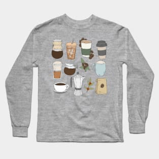 Coffee Love ~ Stickers pack Long Sleeve T-Shirt